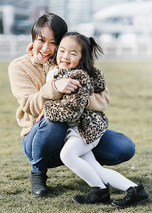 Amy MacRae and daughter