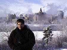 Marta in Saskatoon (Photo taken by David), 1999