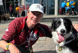 Sharing medals with Ellie